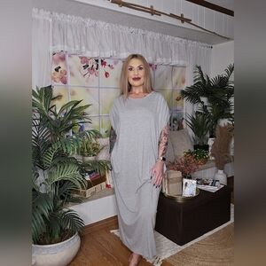 Heathered Gray Oversized Comfy Dress